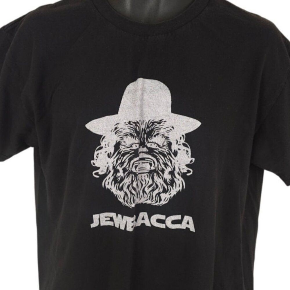 Jewbacca T Shirt Mens Size Large Black Jewish Star Wars Chewbacca Funny